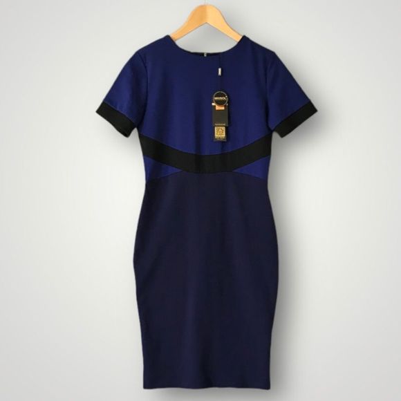Miusol Dresses & Skirts - NWT Miusol Pencil Dress womens size M colorblock blue short sleeve
